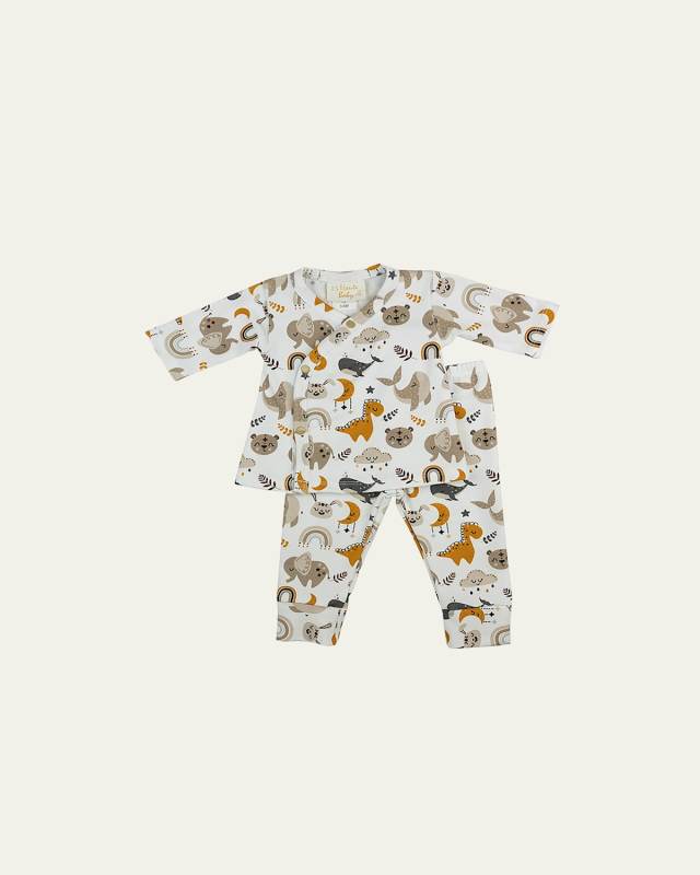 Boy's Safari Love Top W/ Pants Set, Size Newborn-